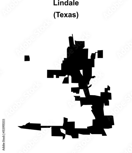 Lindale (Texas) blank outline map