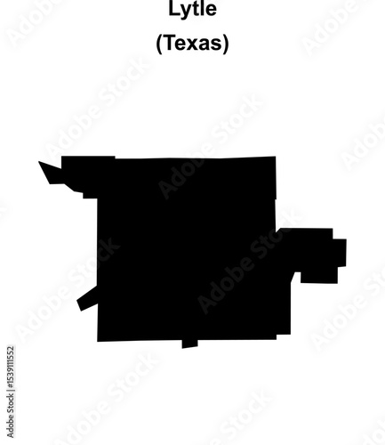 Lytle (Texas) blank outline map