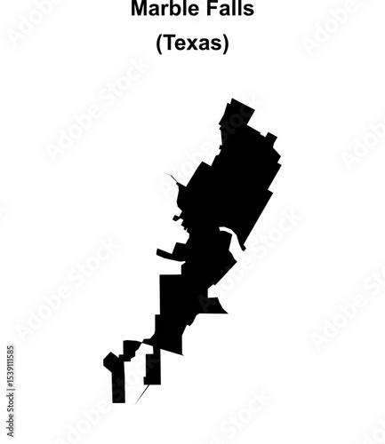 Marble Falls (Texas) blank outline map