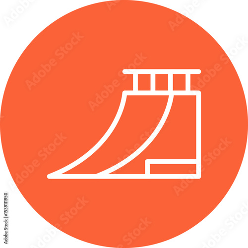 Slide single icon vector illustration