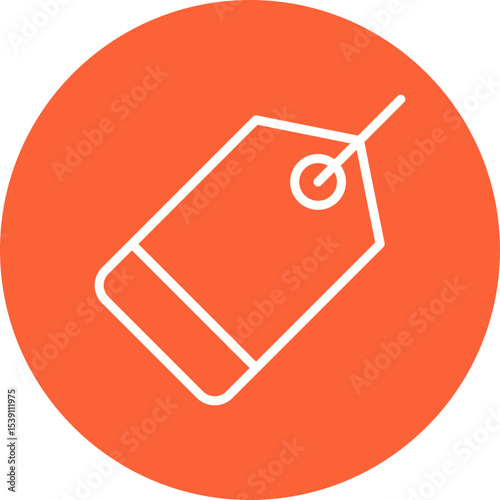 Tag single icon vector illustration