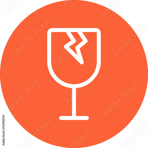 Broken glass single icon vector illustration