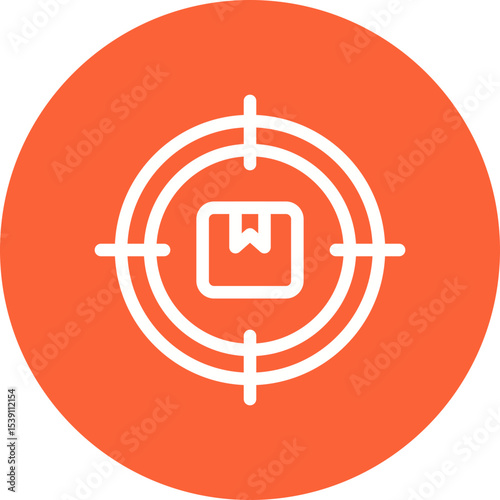 Box target single icon vector illustration