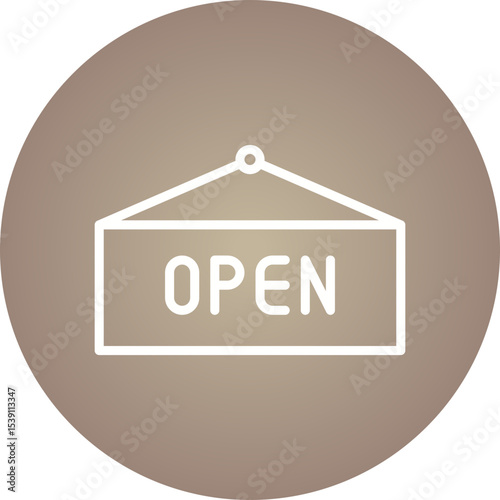 Open single icon vector illustration