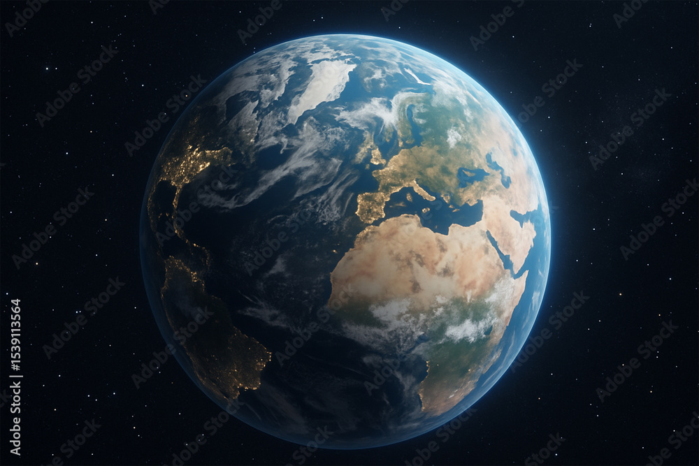 Obraz premium Earth's Night Glow