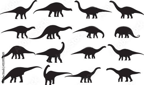 Diplodocus Silhouettes