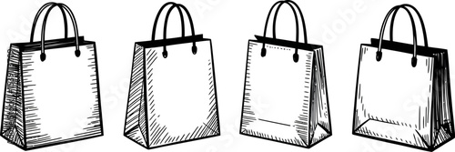 Shopping bags vector illustration for retail e commerce business promotion and marketing material design editable stock vector illustration