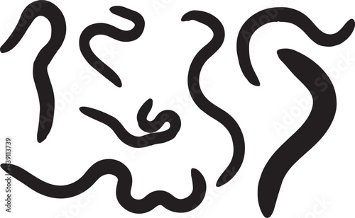 Earthworm Silhouettes