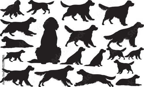 English Setter Silhouettes