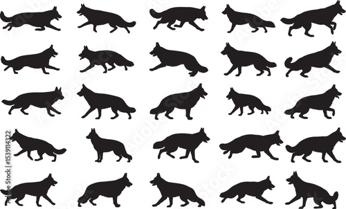 German Shepherd Silhouettes