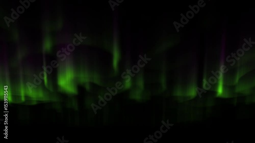 Aurora Borealis Fly Through Northern Lights Neon Green Motion Background