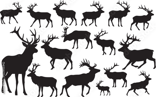 Irish Elk Silhouettes