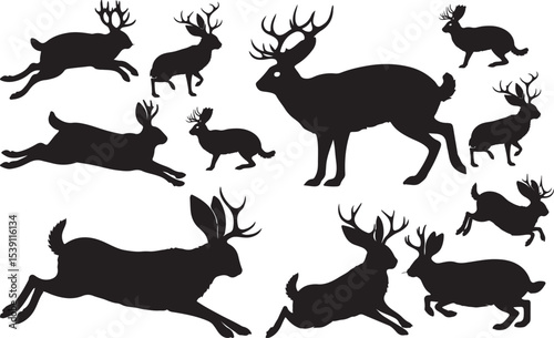 Jackalope Silhouettes