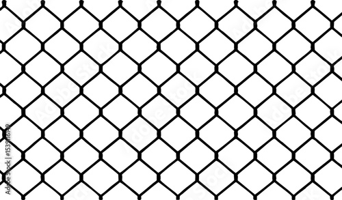 Chain Link Fence Vector – Wire Mesh Pattern Silhouette for Security, Urban, and Industrial Design