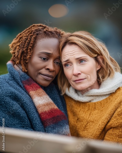 In a powerful display of platonic love and connection, a friend provides a shoulder to lean on, illustrating the importance of being there for one another.

