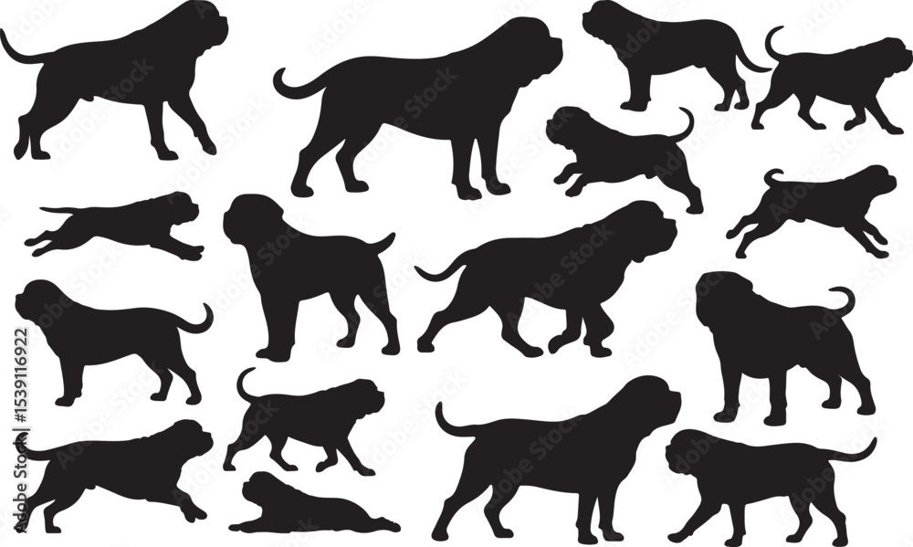 Fototapeta premium Mastiff Silhouettes