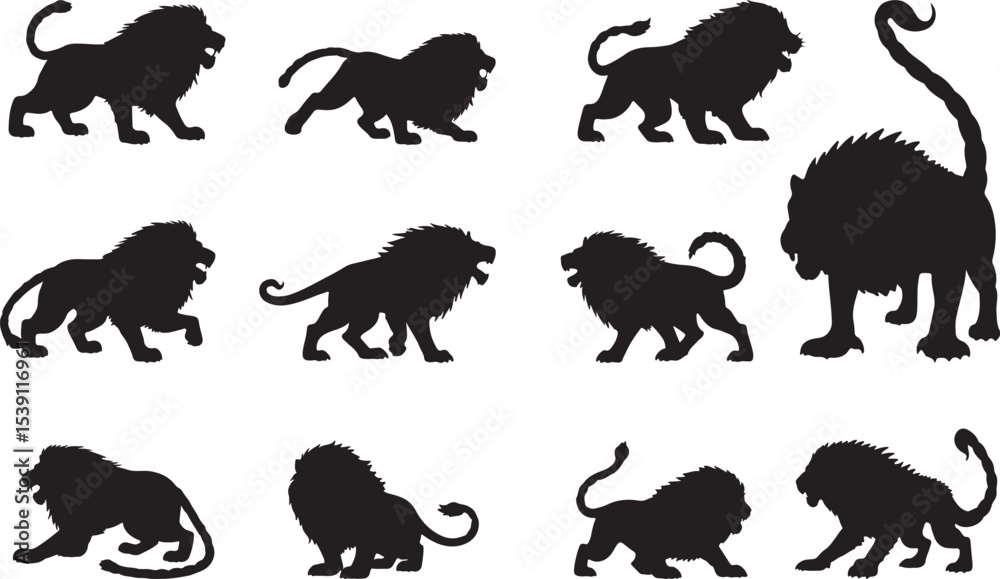 Naklejka premium Manticore Silhouettes