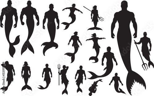 Merman Silhouettes