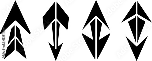 Arrow vector set up down direction navigation pointer cursor graphic design element illustration icon sign 100 editable stock vector illustration