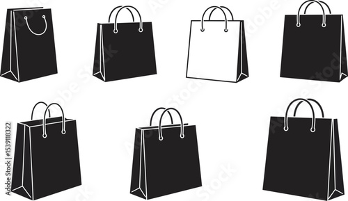 Shopping bags vector illustration for retail business design and marketing promotion material template editable stock vector illustration