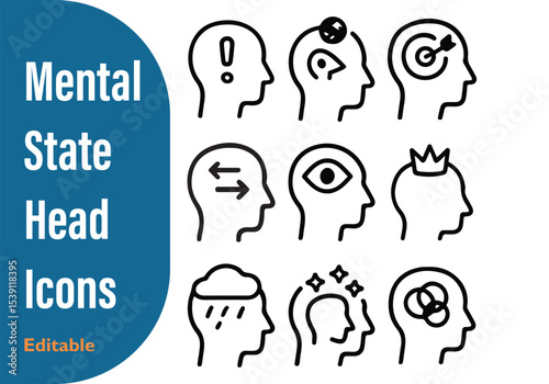 Mental State Head Icons.