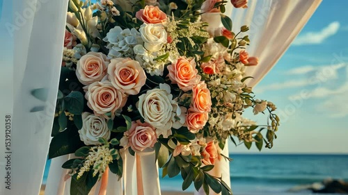 Bouquet of flowers on table