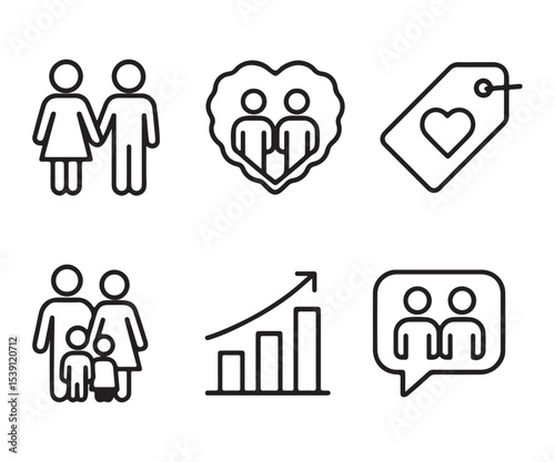 A happy family of four, parents and two children, celebrating family day. on a white backround .