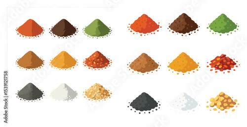 Cooking and spices pixel art icons set – flavor, culinary, seasoning graphics