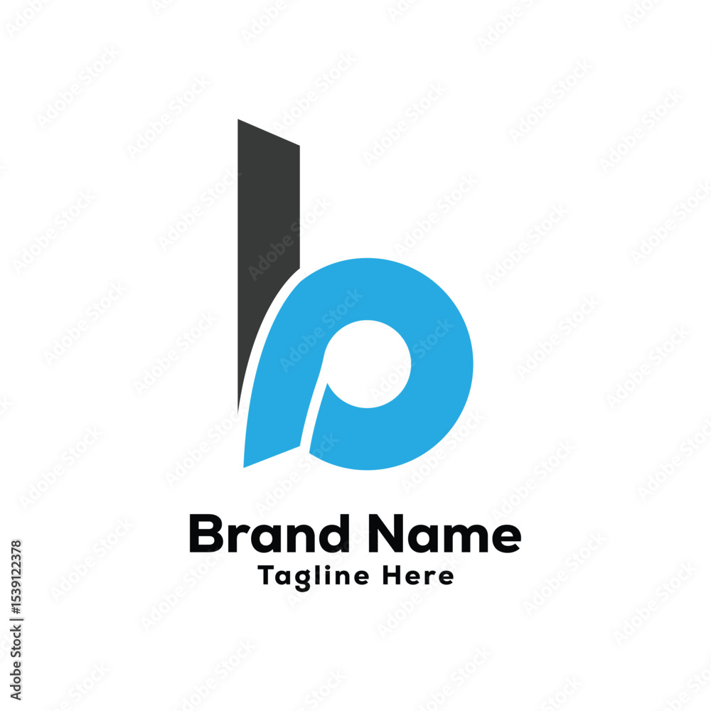 b letter creative with blue color logo design b letter creative with blue color logo design