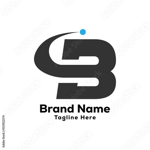b letter traveling creative sign logo design