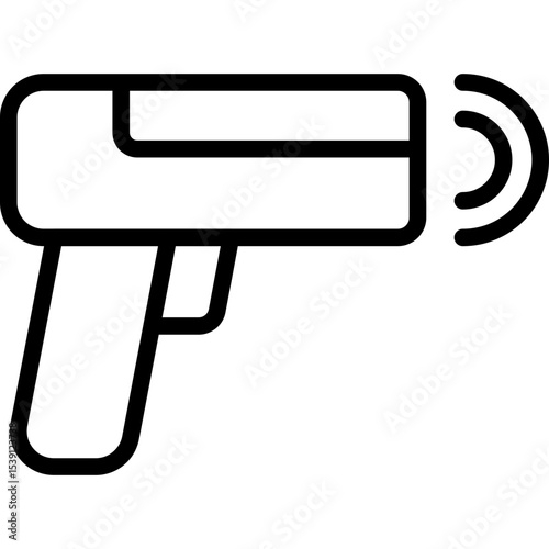 Gun single icon vector illustration