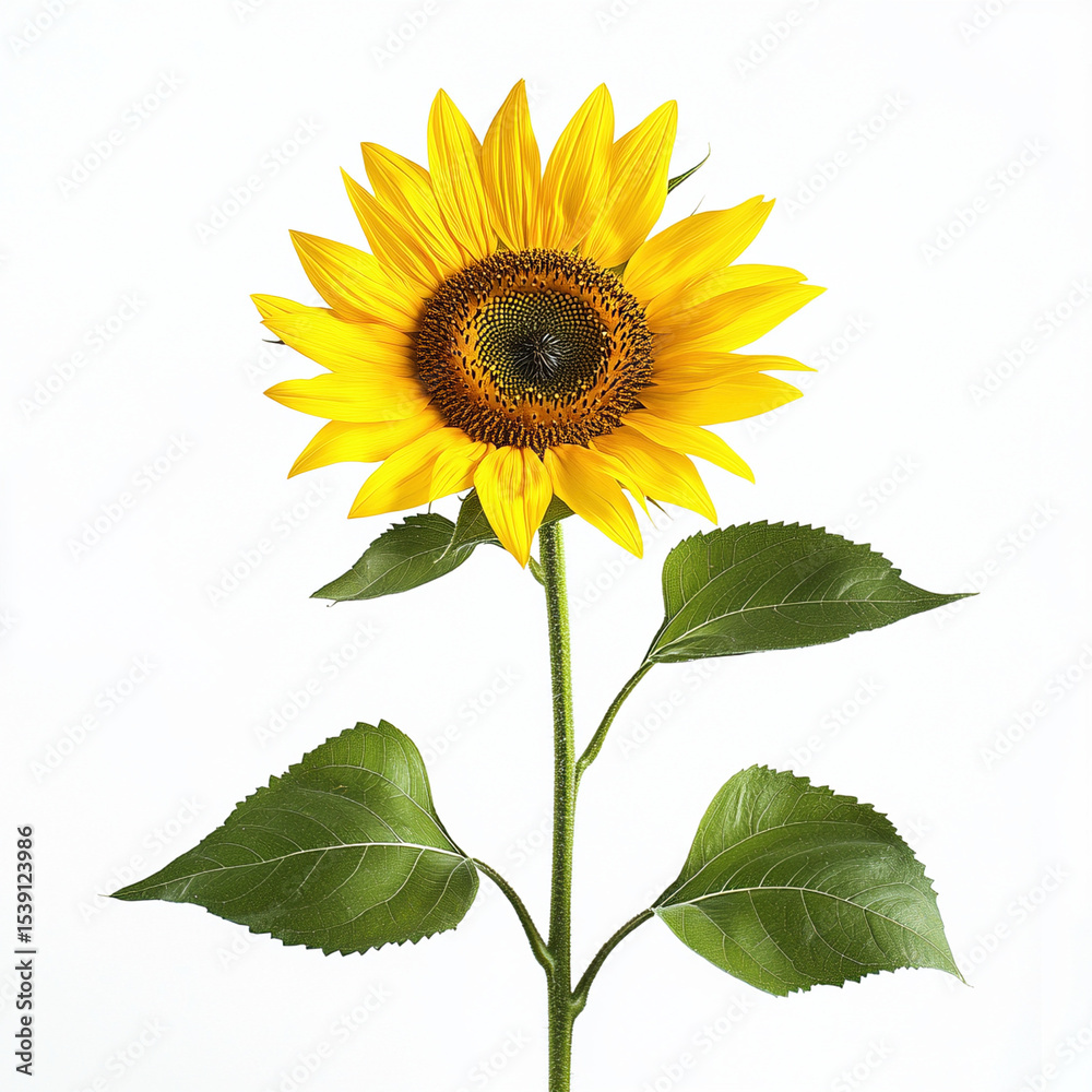 Fototapeta premium sunflower isolated on white background