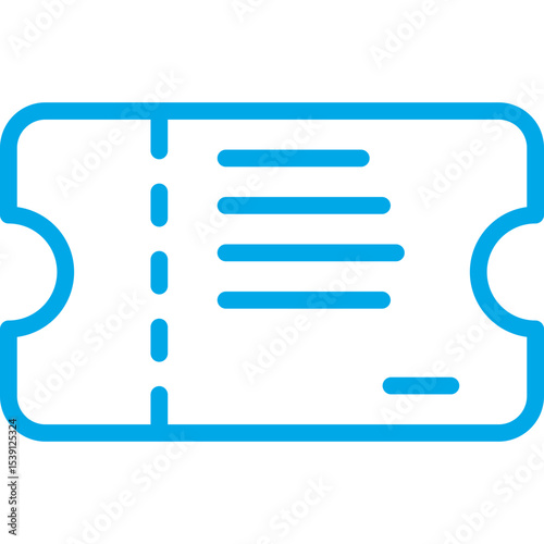 Ticket single icon vector illustration
