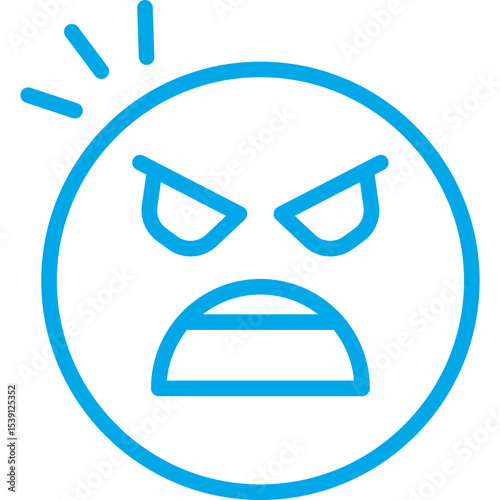 Angry single icon vector illustration