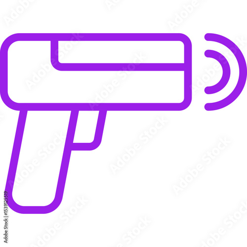 Gun single icon vector illustration