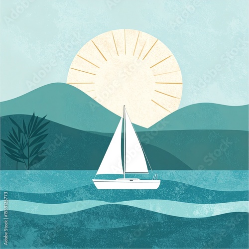 sailing boat on the sea