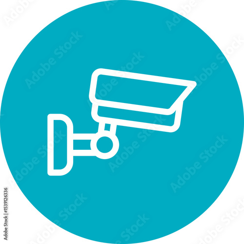 Security camera single icon vector illustration