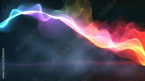 Rainbow Colored Smoke Wave