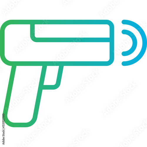 Gun single icon vector illustration
