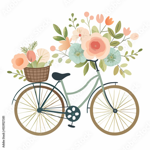 bicycle with flowers