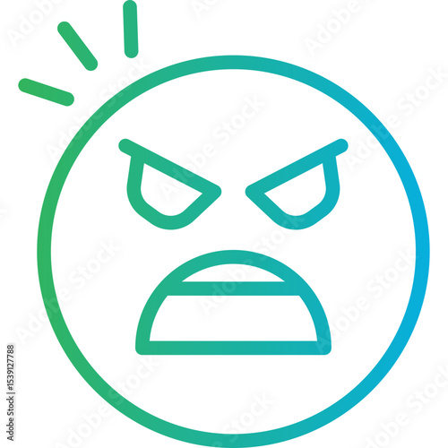 Angry single icon vector illustration
