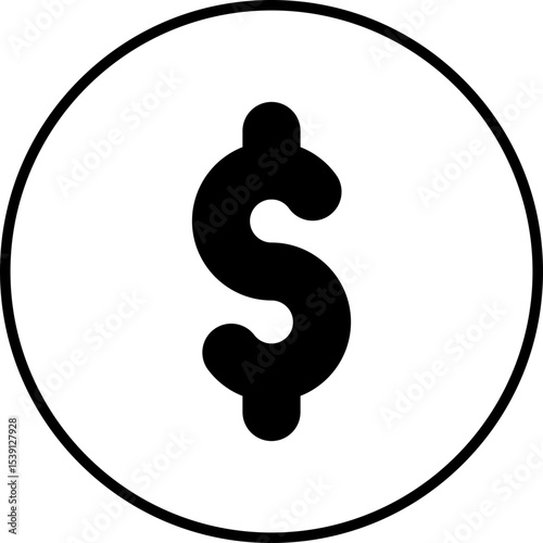 Dollar note single icon vector illustration