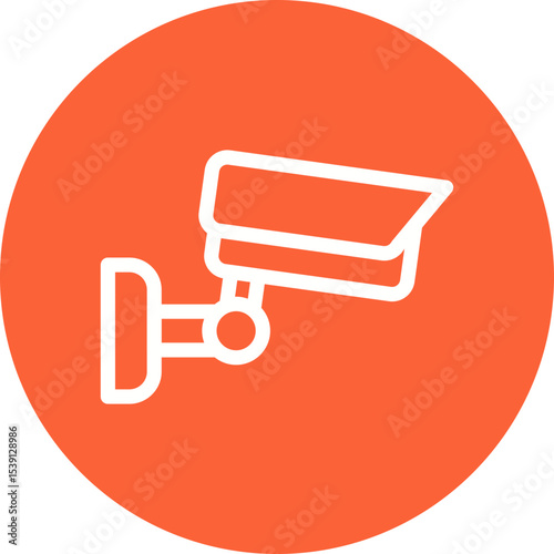Security camera single icon vector illustration