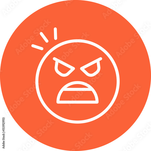 Angry single icon vector illustration