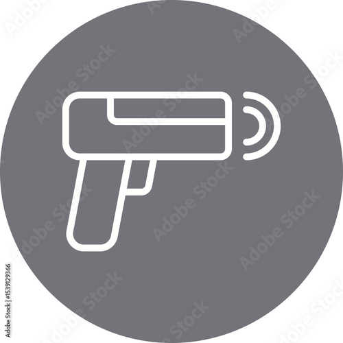 Gun single icon vector illustration