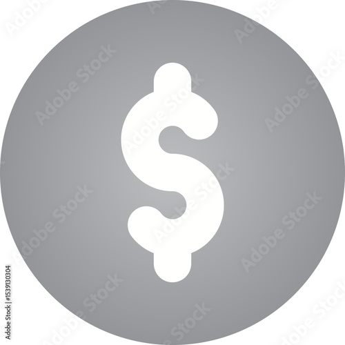 Dollar note single icon vector illustration