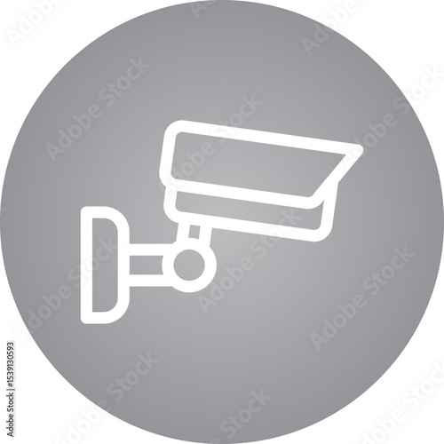 Security camera single icon vector illustration