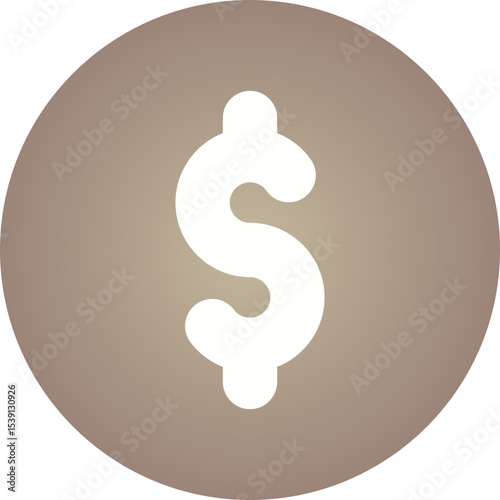 Dollar note single icon vector illustration