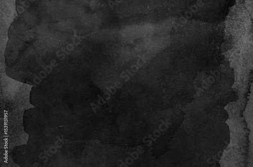 Abstract black watercolor background texture