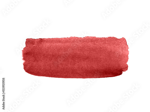Abstract red watercolor background isolated on a white